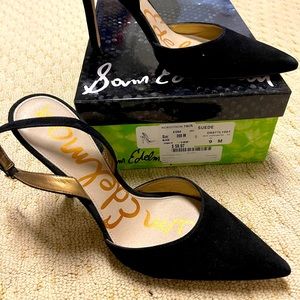 Sam Edelman suede slingback pumps